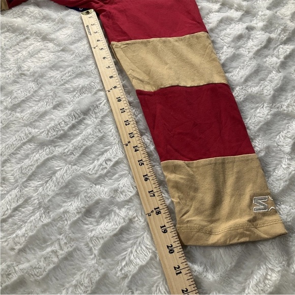 San Francisco 49ers Starter Sz M Field Jersey Long Sleeve T-Shirt - Scarlet/Gold - Picture 10 of 11